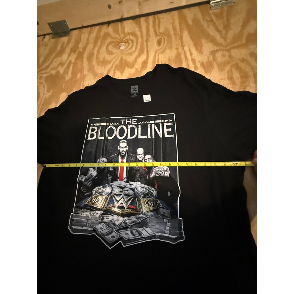 WWE Authentic The Bloodline Roman Reigns Graphic T-Shirt Black 3XL 100% Cotton - Picture 7 of 7